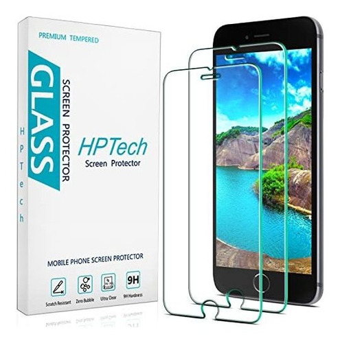 Hptech (2 Pack) Vidrio Templado Para iPhone SE 3, Se 7ymzs