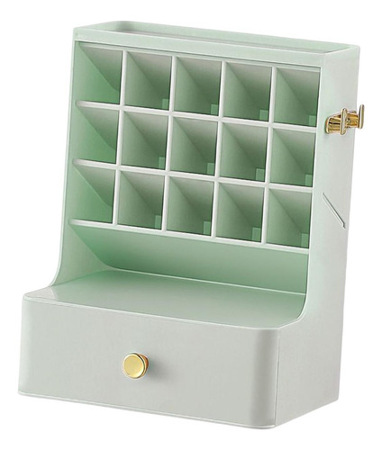 Organizador De Maquillaje De 15 Compartimentos, Verde