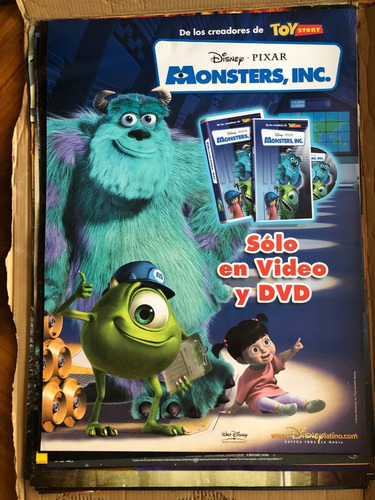 Poster Monsters Inc. (2001) Original Para Videoclub