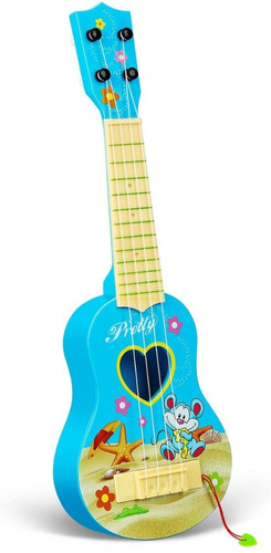 Guitarra Para Niños Guitarra Azul De 4 Cuerdas - Hony