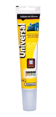 Sellador Silicona Universal Transparente Suprabond X 110ml