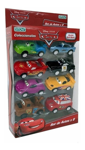 Cars Disney Set 8 Autos Rayo Mac Queen Ditoys Local