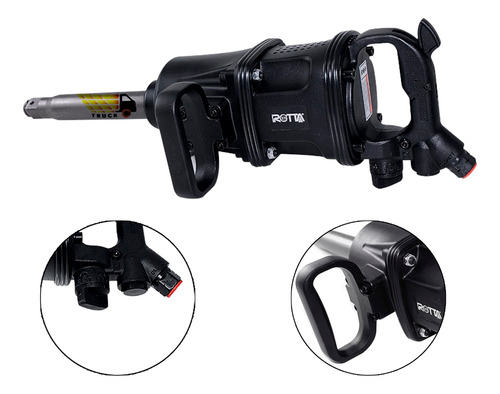 Chave Pneumática Impacto 1'' 320kg Torque 3.200 Rpm Longa