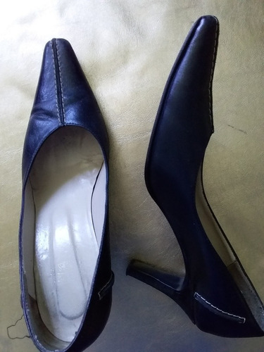 Zapatos En Cuero-cuero, Impecables.38 De Vestir, Stiletto