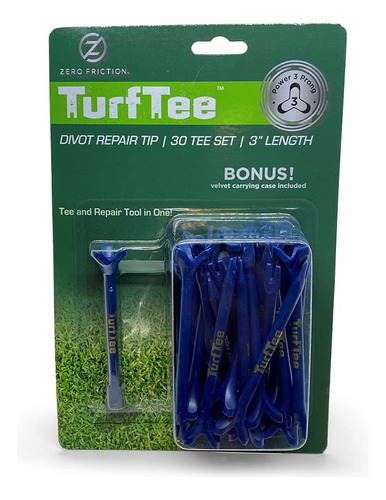 Friction Power Turf Tee Divot Tool Juego 30 Camiseta