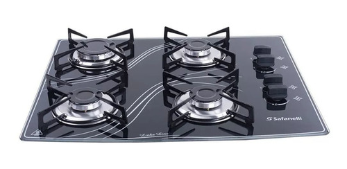 Imagem 5 de 12 de Fogao Cooktop 4 Bocas Lines Safanelli Bivolt Preto (fcl40)