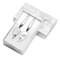 Comprar Conjunto 2 Cadenas  + Colgante Cl262 Corazón Partido Acero
