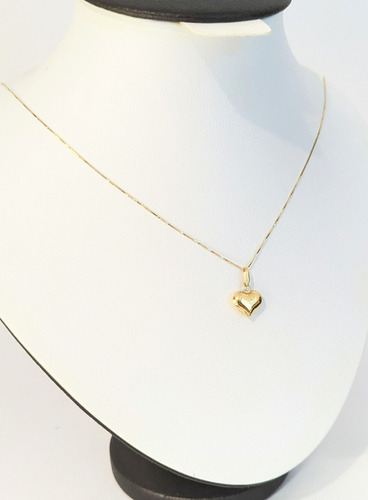 Dije Corazon Pequeño + Cadena En 100% Oro 18k Ley 750