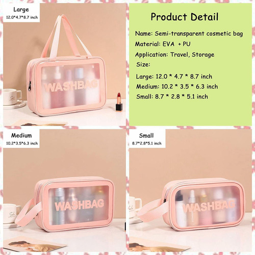 Bolsas Cosméticas Translúcidas De Viajes Impermeables De Bri