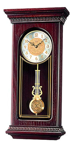 Reloj De Pared De Madera Con Acabado De Roble Seiko, Marrón