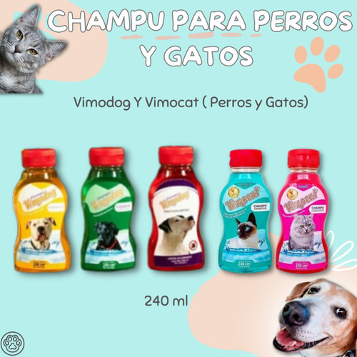 Champu / Shampu Para Perros Y Gatos Vimodog Vimocat