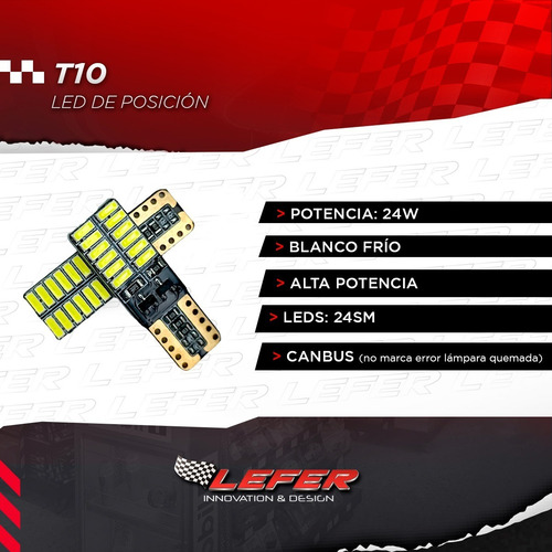 Imagen 2 de 8 de Led T10 24 Smd Canbus