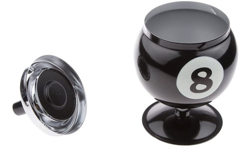 Imagem 1 de 5 de Enfeite Para A Casa Bola 8 Preta Em Metal 15cm