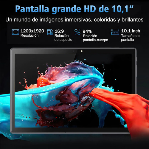 Tablet 10.1'' Pad Hd Android 4+128 Gb Memoria Dual Sim Wifi