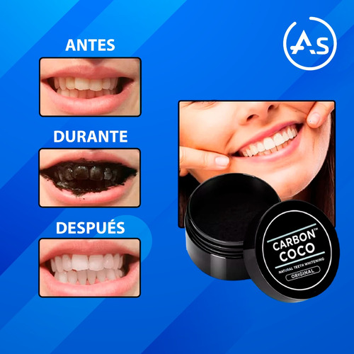 Blanqueador Dental Pack X15 Carbon Coco Reventa Estetica