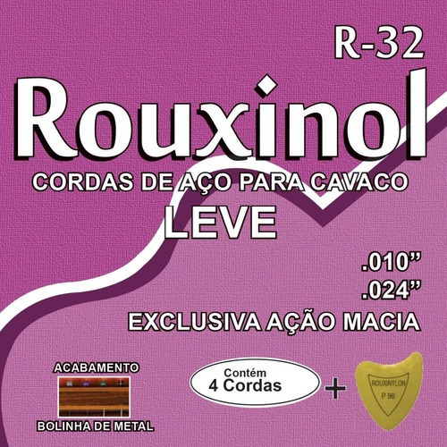 Encordoamento Cordas Cavaquinho Leve Rouxinol R32 Bolinha