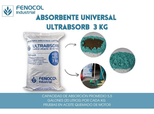 Absorbente Industrial Universal Ultrabsorb X 3 Kg (170l)