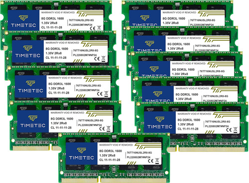 Timetec Kit 80 Gb (10 X 8 Gb) Ddr3l Ddrmhz (ddr3l-1600) Sin