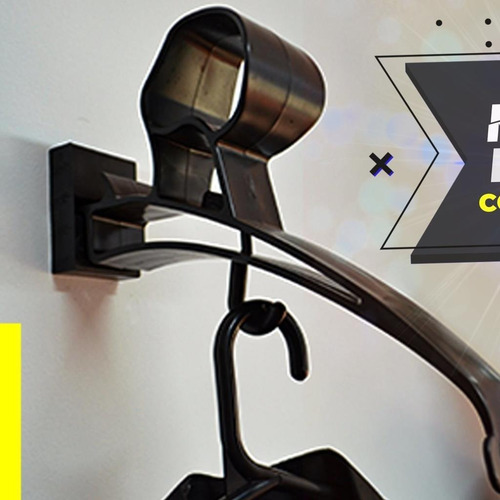 Imagem 2 de 4 de Suporte Para Capacete Com Gancho Para Cabide Polivisor