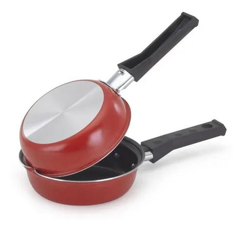 Hamburgueira 14 Cm Antiaderente Vermelha Teflon Cozinha