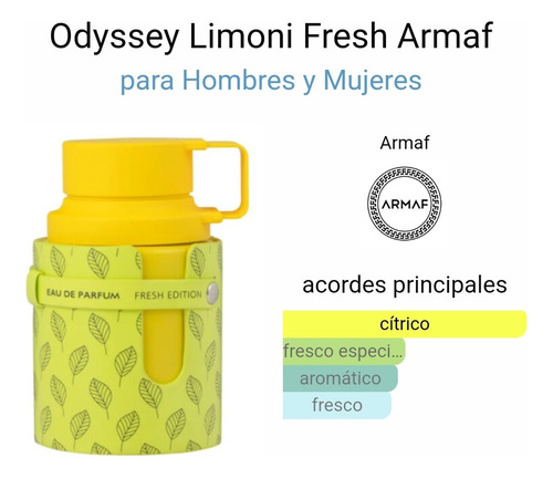 Perfume Odyssey Limoni Fresh Armaf 100ml Unisex