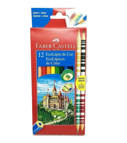 Lapices De Colores Faber Castell X12 Largos Clasico Planeta