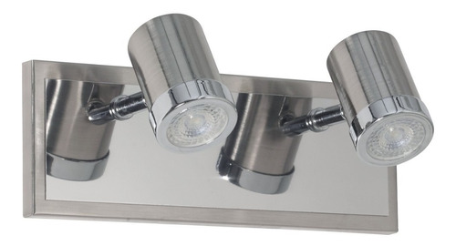 Aplique Pared 2 Luces Baño Pasillo Moderno Led Gu10 Vg