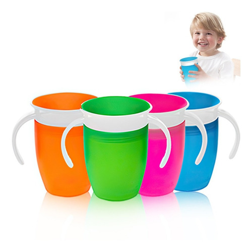 Vaso 360° Bebes Antiderrame Silicona  Ideal Niño Y Bebe