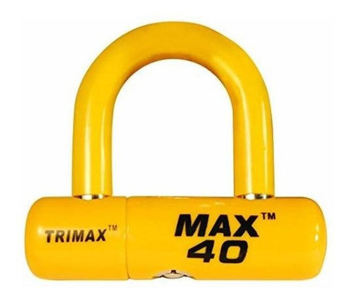 Trimax Max40yl Moto Disco Candado En U Color Amarillo Con Am