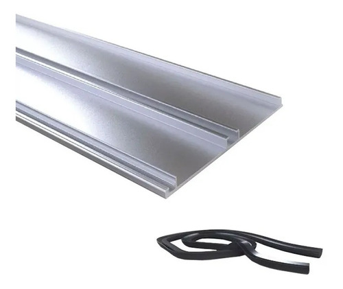 Zocalo Aluminio 100 Mm De 3mts Con Burlete Grupo Euro Cima C