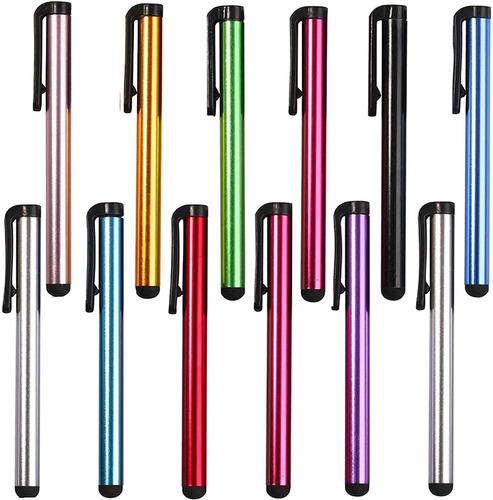 12 Pack Universal Capacitive Stylus Pen   Multicolor To...