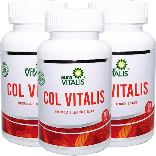 Pack 3 Colon Vitals 90caps Colon Irritabl Trastorno Digestiv