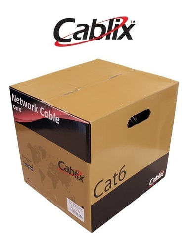 Cable Utp Cat6 Exterior 100% Cobre Cablix Mod. Mcb6fu-01xbk