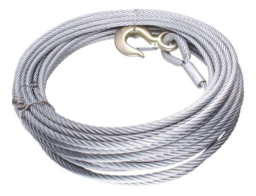 Cable De Acero Galvanizada C/gancho 7x19 3/16 Rollo 6.09m