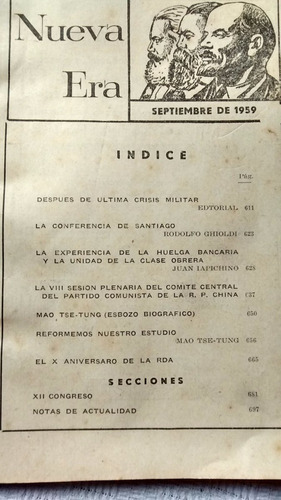 Imagen 3 de 3 de Revista Nueva Era Nº 8 - Setiembre De 1959 Año Xi Ed. Anteo