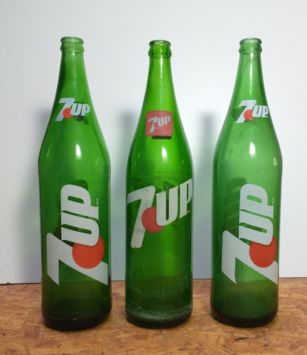 Botellas De 7up De Litro Lote 3 Unidades (Usado)