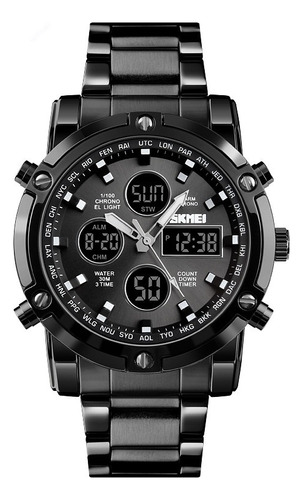 Reloj Pulsera Skmei 1389 Acero Elegante Hombre Digital 