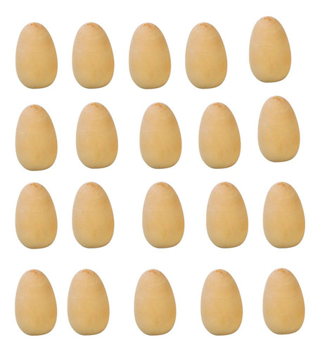 5 Unids Madera Huevos Falsos Juguete Educativo Pintado S