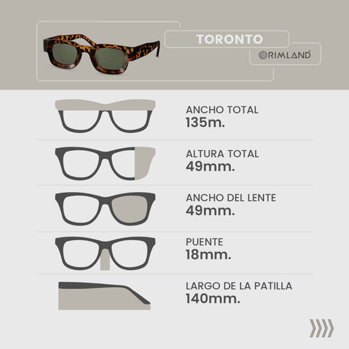 Anteojos Lentes De Sol Rimland Toronto Carey Lente Verde
