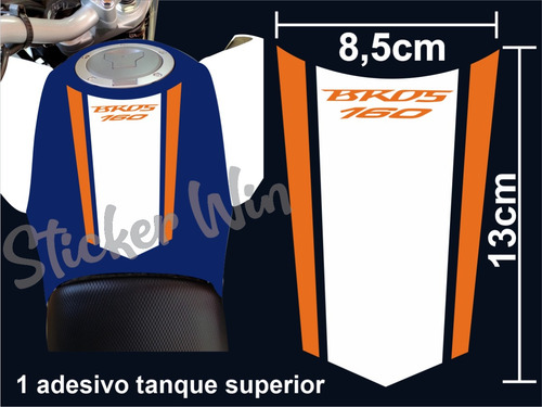 Adesivo Bros 160 2024 - Kit 3 Adesivos P/ Moto Branca A2