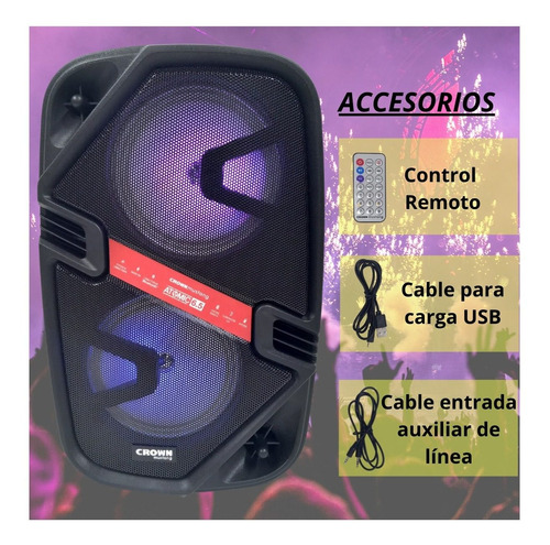 Imagen 7 de 10 de Parlante Potenciado Woofer Crown Mustang Atomic 6.5 Full