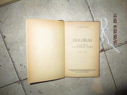 Doloras Cantares Pequeños Poemas - Ramón Campoamor