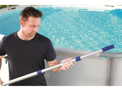 Mango Barral Extensible Aluminio Limpia Pileta Bestway 58279