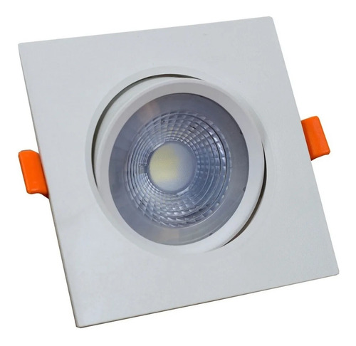 4un Spot Led Embutir Quadrado 8w 4.100k Branco - Blumenau 110V/220V