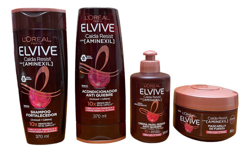 Pack Loreal Elvive Sha Y Aco + Crema + Cpp Anti Caída 370ml