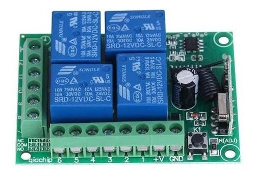 Imagen 7 de 10 de Kit Control Remoto + Rf 4 Canales Rele Domotica Cantonera