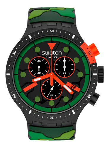 Reloj Swatch Unisex Escape Jungle Big Bold Chrono Sb02b409