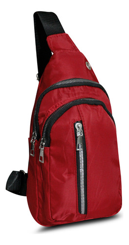 Bolsa Crossbody Poliéster Mccarthy Mc-022/6 Unisex Color Rojo