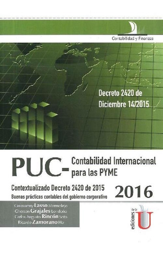 Libro Puc Contabilidad Internacional Para Las Pyme 2016 De G