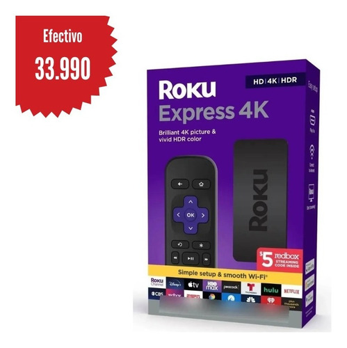 Imagen 1 de 4 de Roku Express 4k (3940rw) Smart Tv - Phone Store